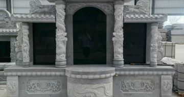 武威 芝麻灰高档墓碑，土墓，可定制