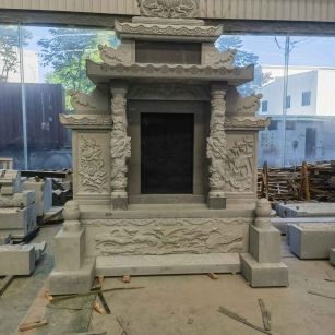 武威 芝麻灰高档墓碑、土墓，一套也支持定做