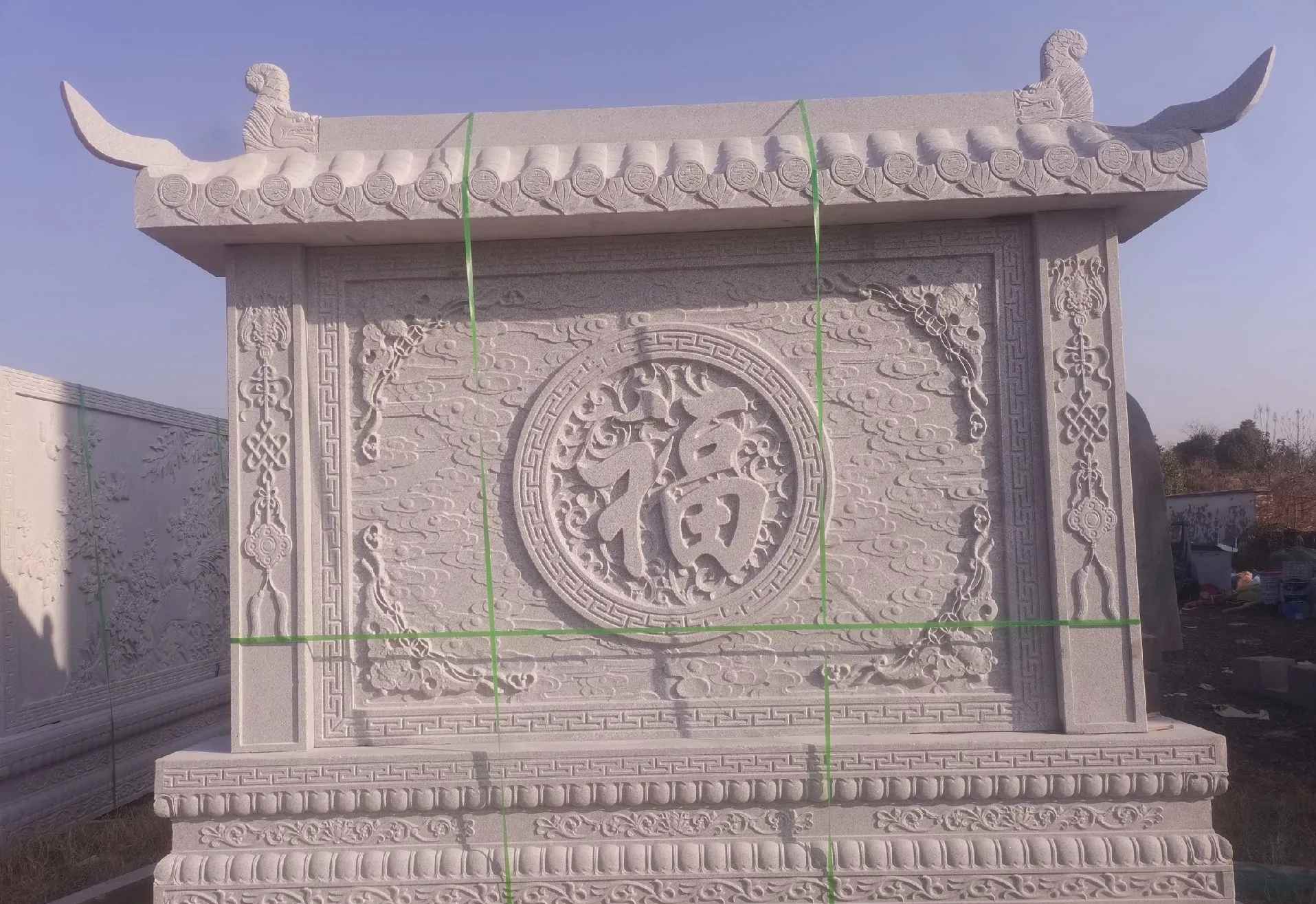 武威 芝麻白花岗岩屏风，照壁，影壁