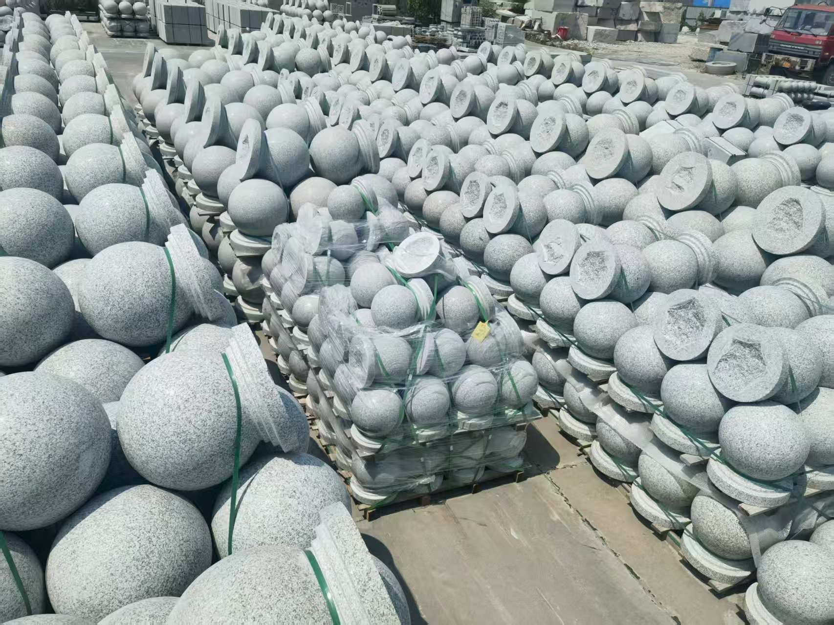 武威 花岗岩实心圆球，石球，挡车球，挡车石，车止石，路障石。